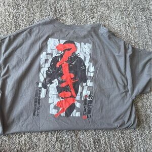 Rucking Fotten Akira Japanese Anime Movie Graphic Print Tee T Shirt Grey 4XL
